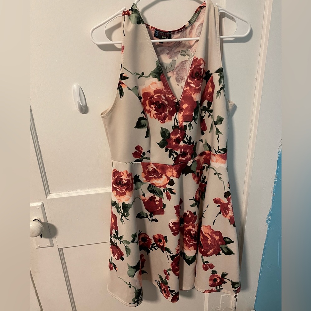 Junior’s plus mini dress with Roses